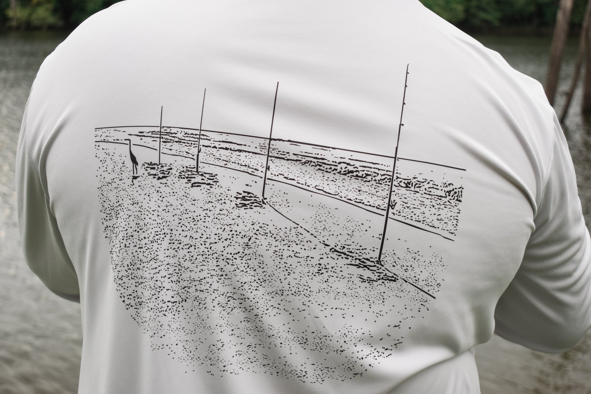 Performance Long Sleeve - Day at the Beach Silver